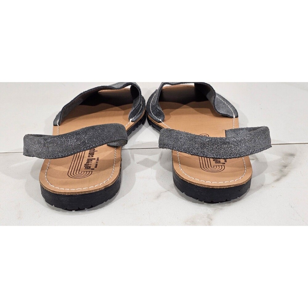 Jeffrey Campbell Ibiza Slingback Sandals Gray Nubuck Flats Women's 40 | US 9-9.5 - Picture 5 of 12